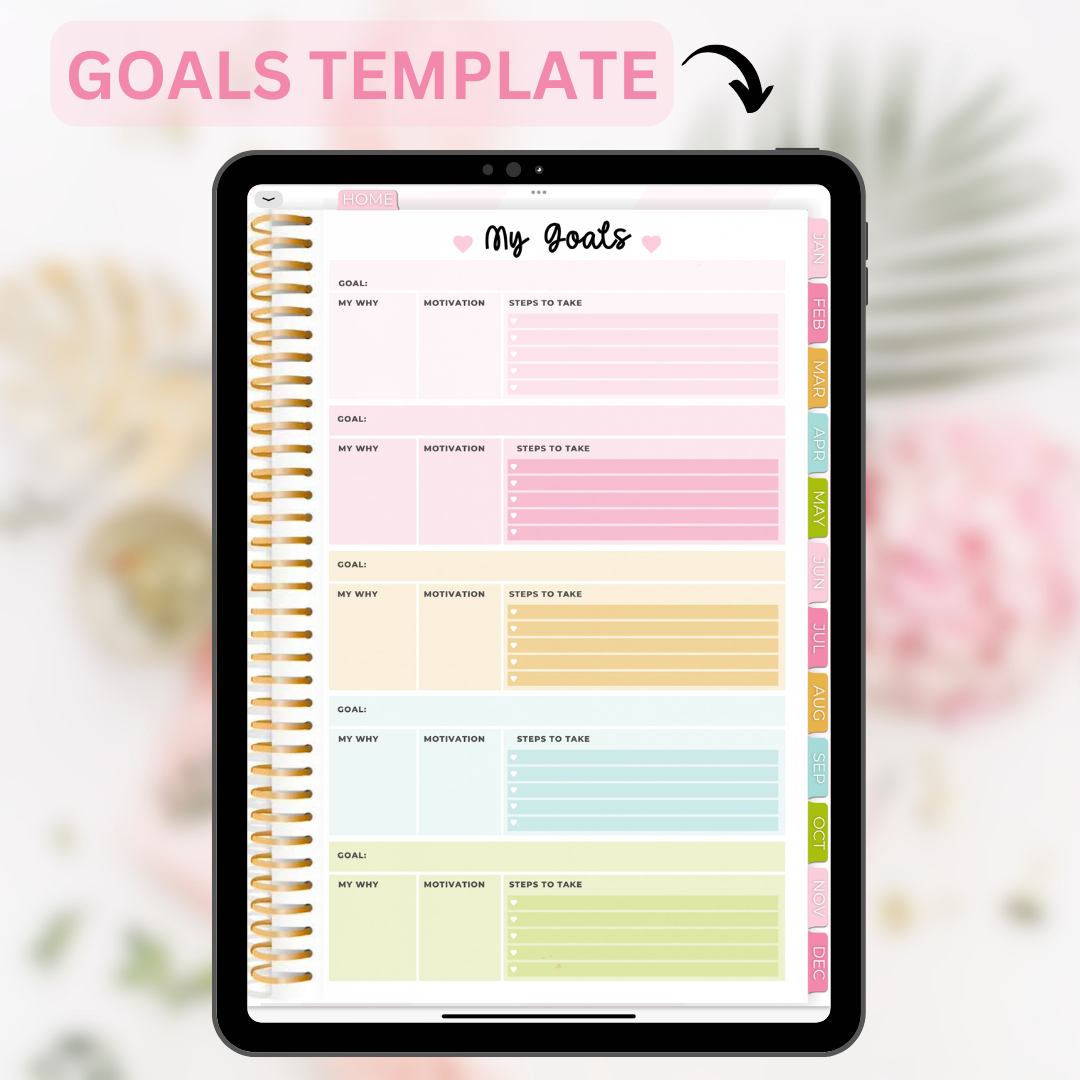 2024 Fully Hyperlinked Vertical Planner (w/ Links to Google & Apple Calendars + Reminders)