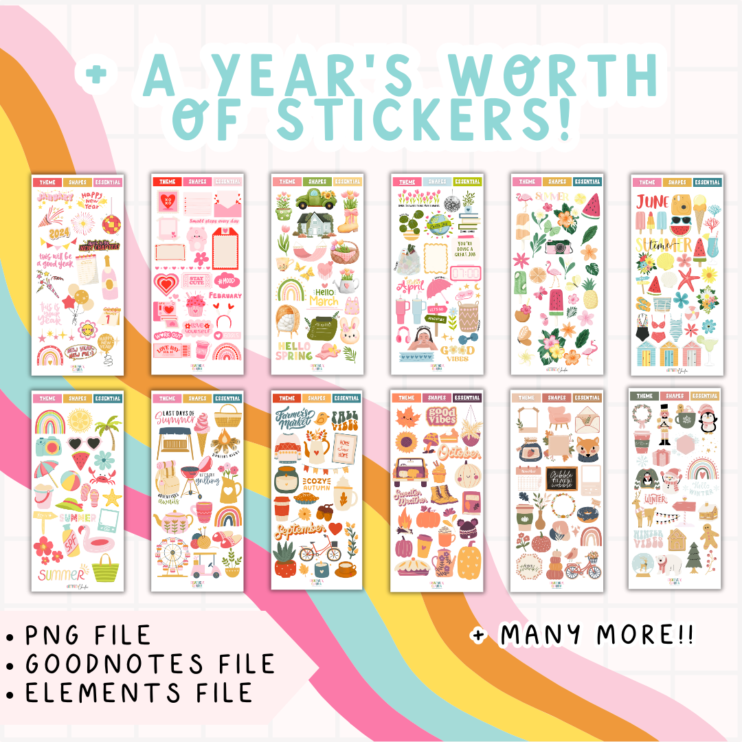 2025 Life Planner | Fully Hyperlinked (w/ Links to Google & Apple Calendars + Reminders)