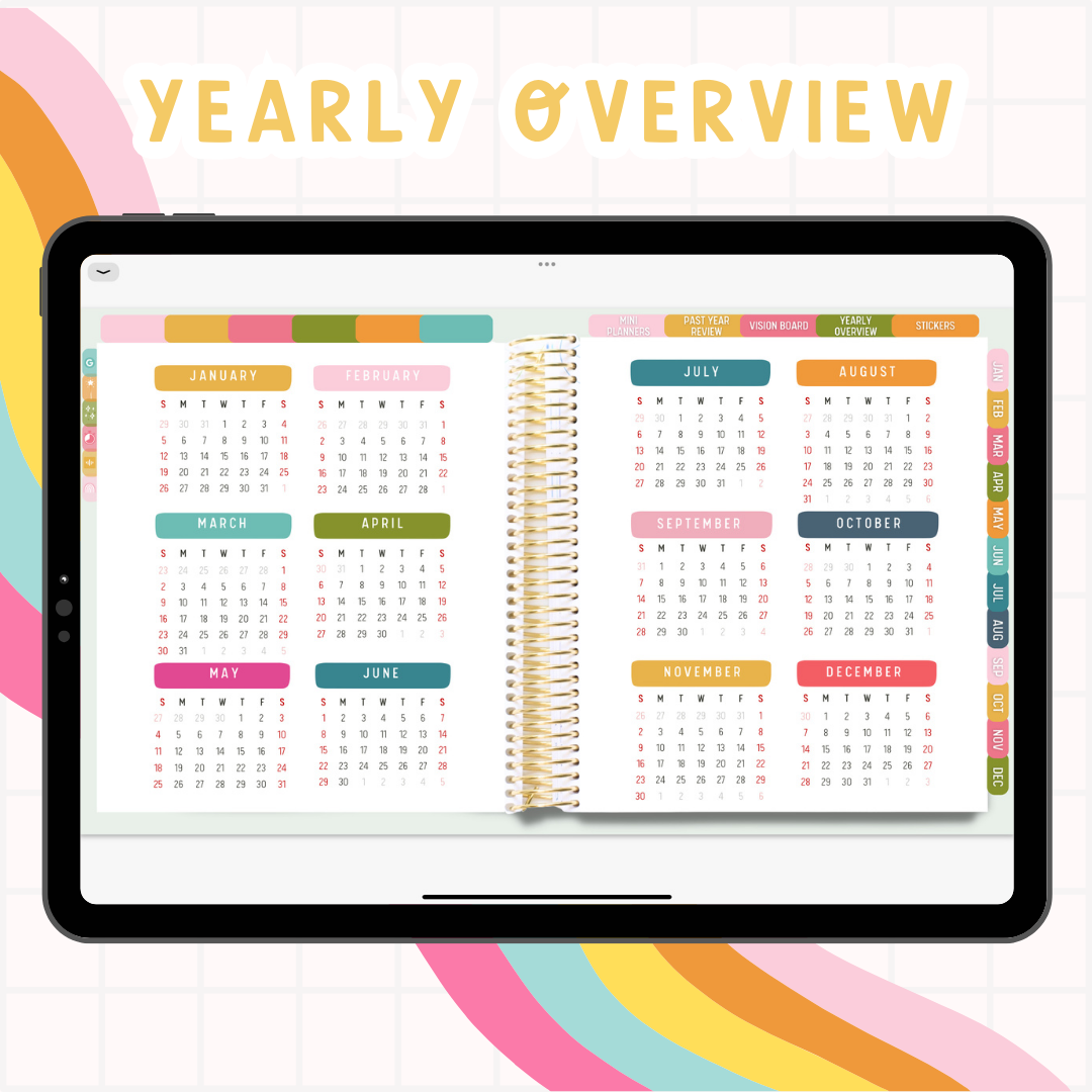 2025 Life Planner | Fully Hyperlinked (w/ Links to Google & Apple Calendars + Reminders)