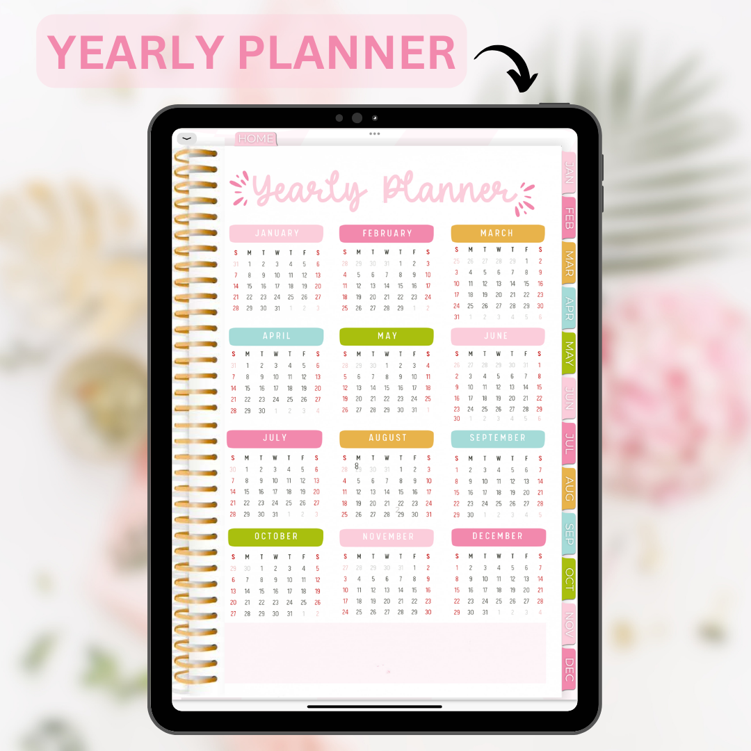 2024 Fully Hyperlinked Vertical Planner (w/ Links to Google & Apple Calendars + Reminders)