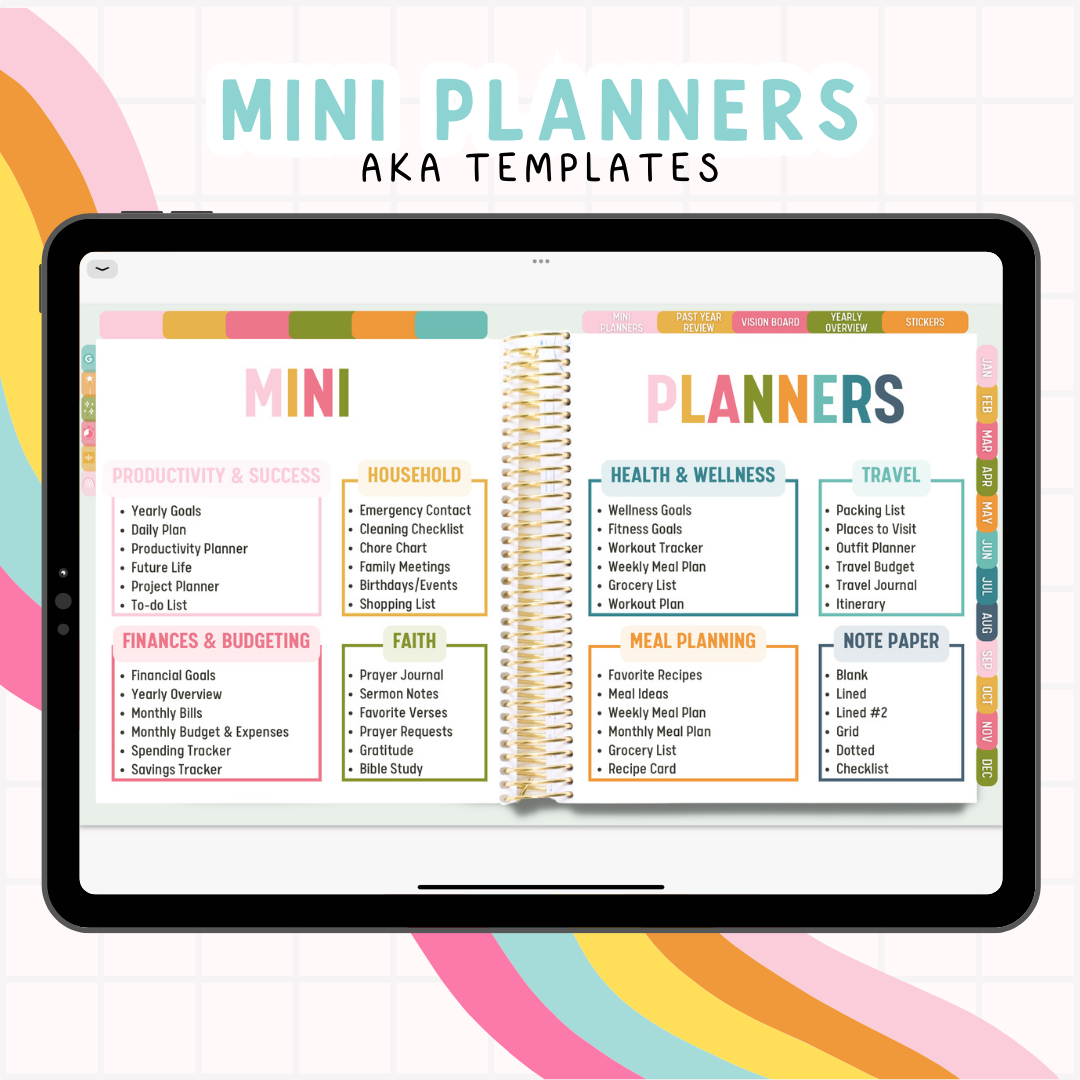 2025 Life Planner | Fully Hyperlinked (w/ Links to Google & Apple Calendars + Reminders)